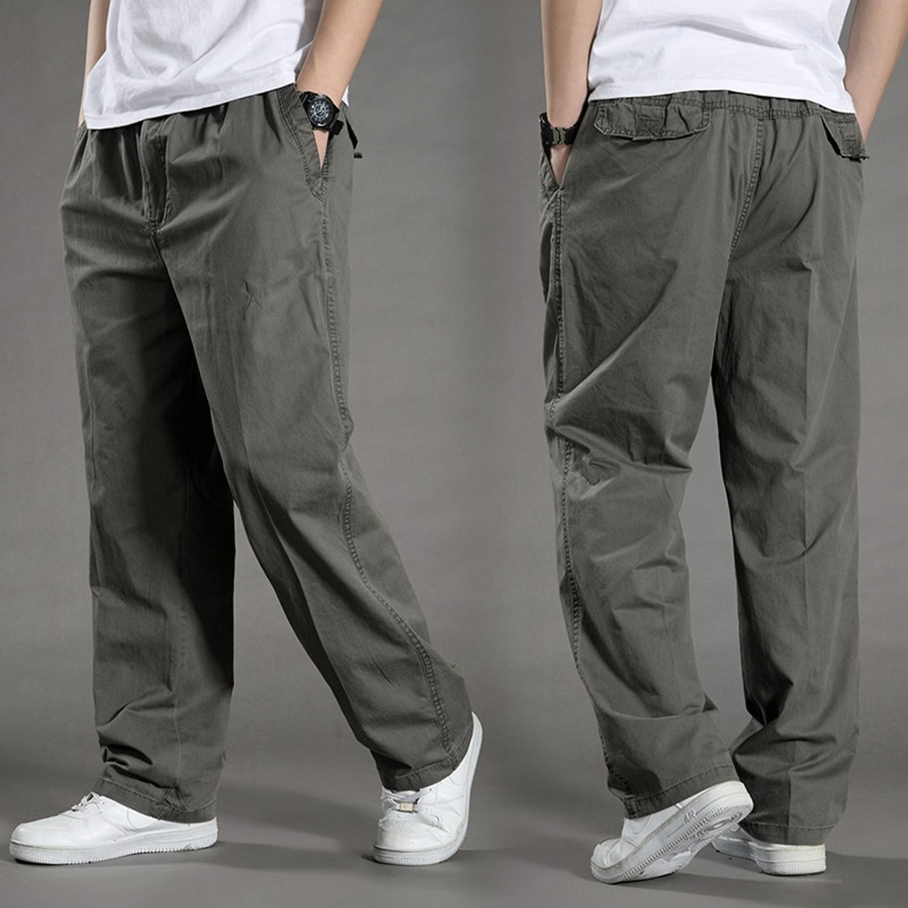 New Summer Ankle-Length Pants Men Cotton Straight Fit Fashion Thin Brand  Clothing Solid Color Casual Trousers Male 28-38 Size: 29, Color: Cream  color | Uquid shopping cart: Online shopping with crypto currencies